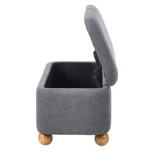 Ruan Linen-Look Storage Ottoman Bench
